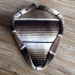 Authentic Mexican Blanket Seat Cover - Brown/Black