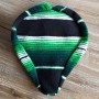 Authentic Mexican Blanket Seat Cover - Green/Black