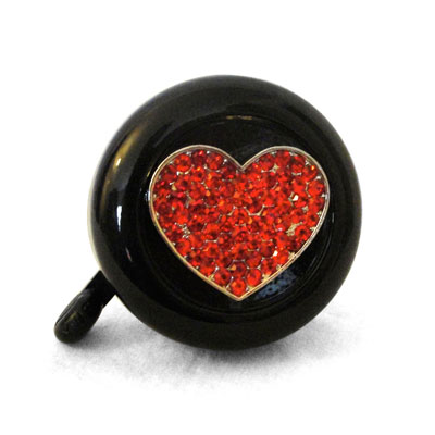Red Heart Bike Bell By CruiserCandy.com