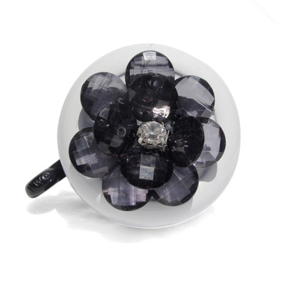 Black Flower Bike Bell By CruiserCandy.com