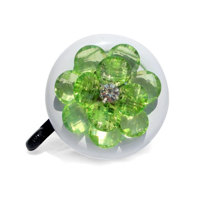 Green Flower Bike Bell By CruiserCandy.com