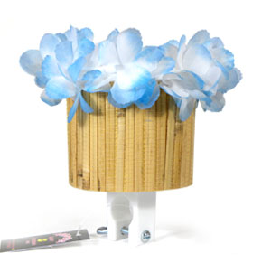 Blue Hawaiian Bike Water Bottle Holder by CruiserCandy.com