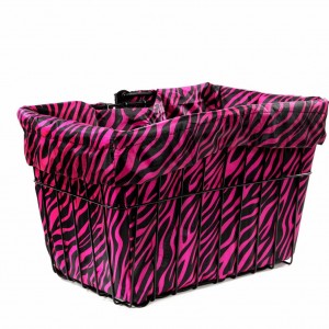 Hot Zebra Bike Basket Liner by CruiserCandy.com Hot Zebra Bike Basket Liner by CruiserCandy.com