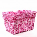 Pink Hawaiian Bike Basket Liner by CruiserCandy.com