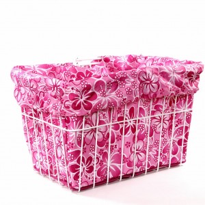 Pink Hawaiian Bike Basket Liner by CruiserCandy.com