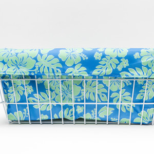CruiserCandy - Trike Basket Liner - Blue/Green Hibiscus