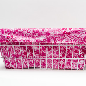 Large Adult Trike Basket Liner - Pink Hawaiian