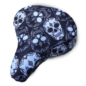 Bicycle Seat Cover Sugar Skulls